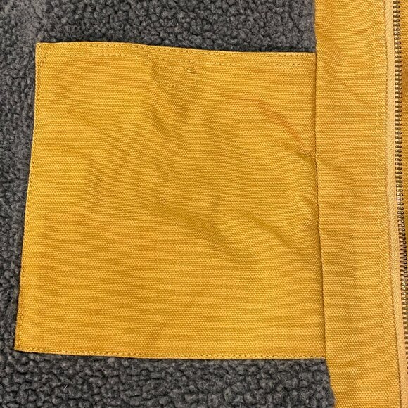 HAWX Men's Khaki Canvas Faux Sherpa Lined Work Vest, Light Brown/Tan - 2XL - Picture 11 of 16